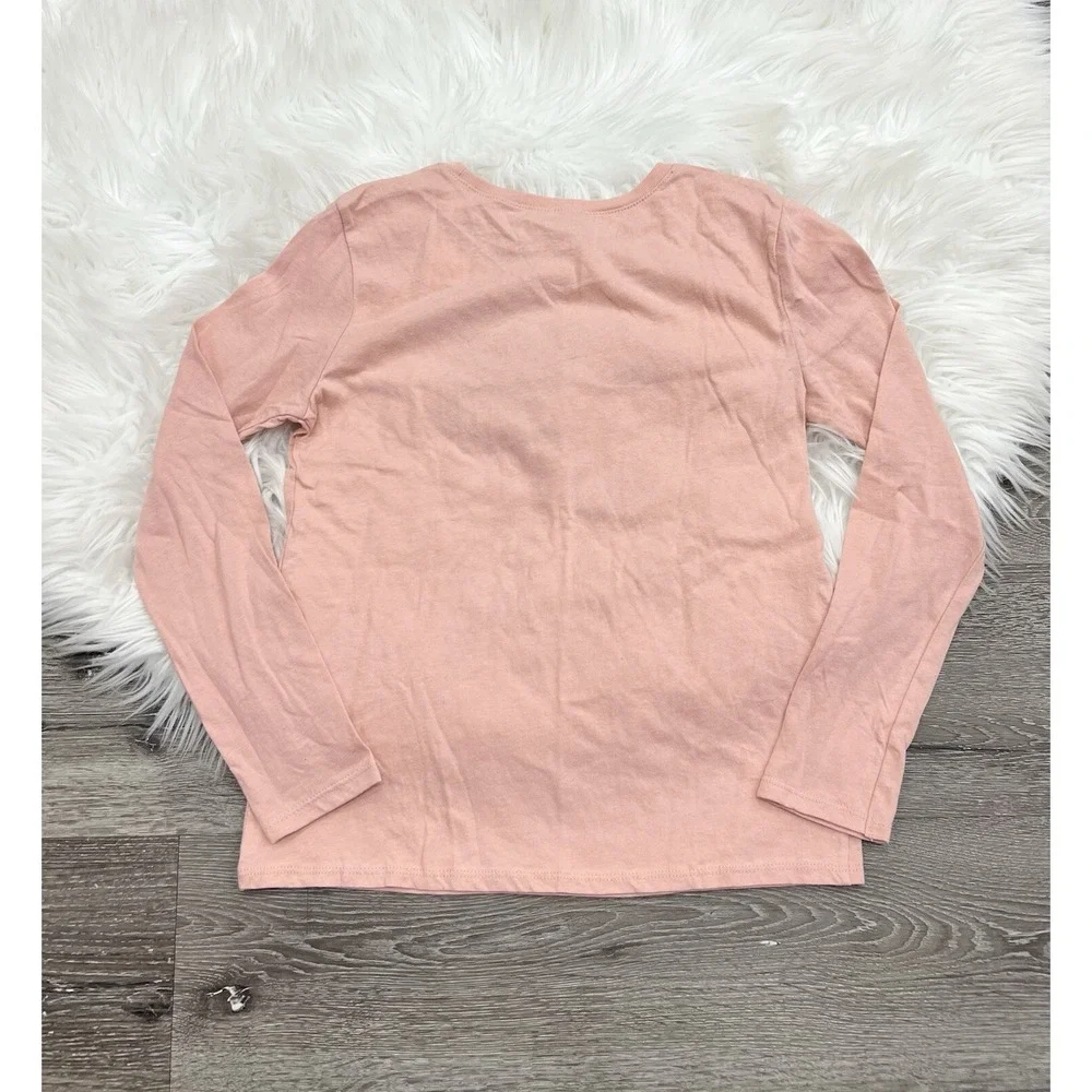 Childrens Place‎ Girls Graphic Pink Long Sleeve Top Size 10/12